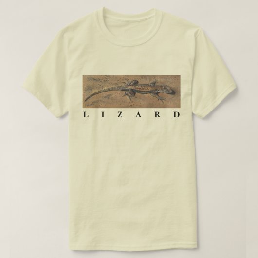 リザードサンドタンサウスウェスト動物絵画自然 Tシャツ (デザイン正面)