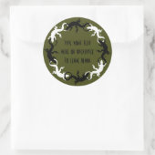 リザードシールパーソナライズされたトライザードアートシール ラウンドシール (バッグ)