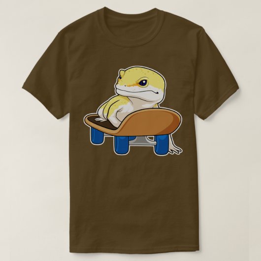 リザードスケータースケートボード Tシャツ (デザイン正面)