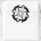 リザードステッカークールレトロ爬虫類芸術ステッカー ラウンドシール (バッグ)