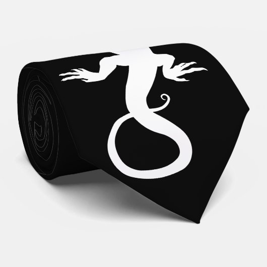 リザードタイカッコいい爬虫類ギフトリザードアートネクタイ ネクタイ (ロール)