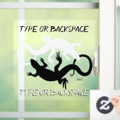 リザードデカールパーソナライズされた爬虫類アートウィンドウにしがみつく ウィンドウサイン (ホーム)