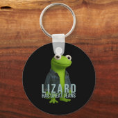 リザードハズジ素晴らしーンズおもしろいレトロデニムミームフモ キーホルダー (正面)