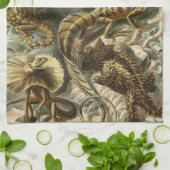 リザードバイエルンストヘッケルヴィンテージラケルティリア キッチンタオル (折り畳み)