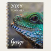 リザードパーソナライズされたウィーク月プランナー手帳 プランナー手帳 (正面)