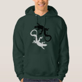 リザードフード付爬虫類芸術フード付きスウェットシャツギフト パーカ (正面)