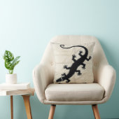 リザードブラック&ホワイトヴィンテージキリムクッション クッション (椅子)