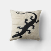 リザードブラック&ホワイトヴィンテージキリムクッション クッション (裏面)