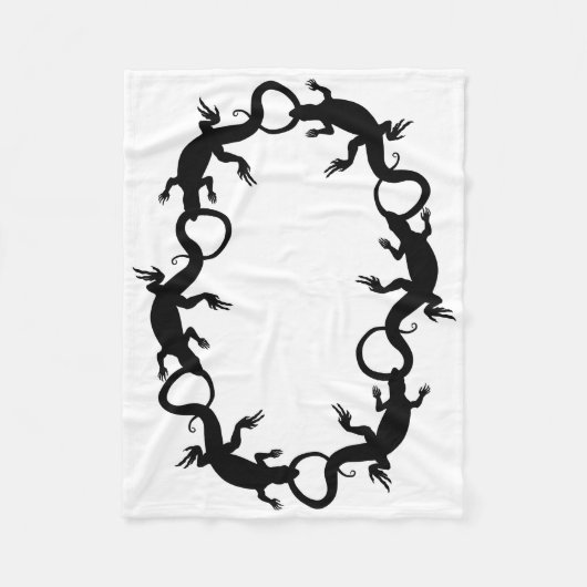 リザードブランケットカッコいいリザードアートフリースブランケット フリースブランケット (正面)