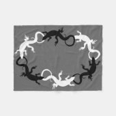 リザードブランケットカッコいいリザードアートフリースブランケット フリースブランケット (正面(横))