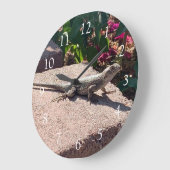 リザードブリックガーデン ラージ壁時計 (傾斜)