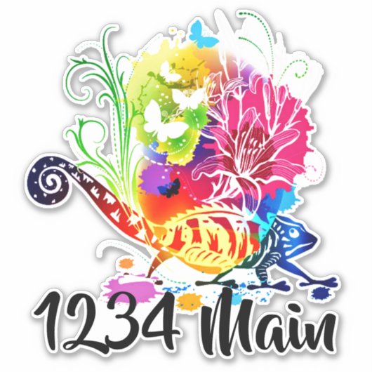 リザードメールボックスのステッカー シール (正面)