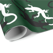 リザードラッピング紙爬虫類アートクリスマス紙 ラッピングペーパー (ロールコーナー)