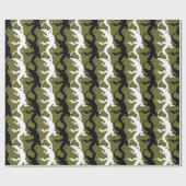 リザードラッピング紙爬虫類アートクリスマス紙 ラッピングペーパー (フラット)