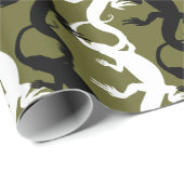 リザードラッピング紙爬虫類アートクリスマス紙 ラッピングペーパー (ロールコーナー)