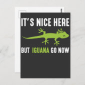 リザードラバーイグアナグリーンゲッコパーティーアニマルプン ポストカード (正面/裏面)