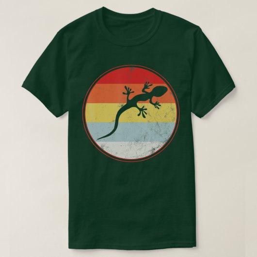 リザードヴィンテージゲッコス兵器時代的な爬虫類趣味 Tシャツ (デザイン正面)