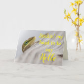 リザード写真ことわざ勇気付けられるこんにちは カード (黄色い花)