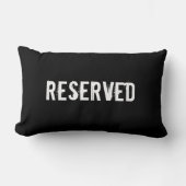 リザーブドクッション/黒グランジ枕 ランバークッション (正面)