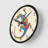 リザ絵を描ード ラウンド壁時計 (傾斜)