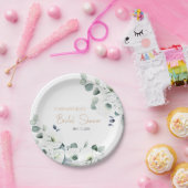 リシアンサス  サボテン アイボリー ボタニー ブライダルシャワー ペーパープレート (パーティー)