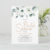 リシアンツス多肉性アイボリーフローラブライダルシャワー 招待状 (スタンド正面)