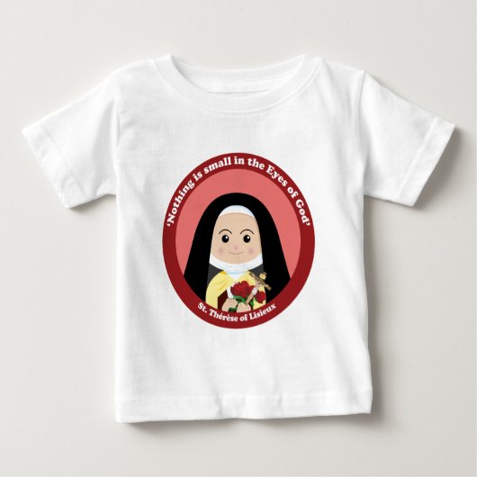 リシューの聖テレーズ ベビーTシャツ (正面)
