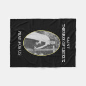 リシューTシャツの聖テラスの小さな花 フリースブランケット (正面(横))