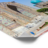 リジェスタン広場 – サマルカンド，ウズベキスタン，アジア ポスター (角)