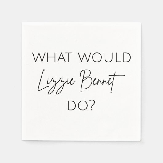 リジー・ベネットは何をする？ スタンダードカクテルナプキン (正面)