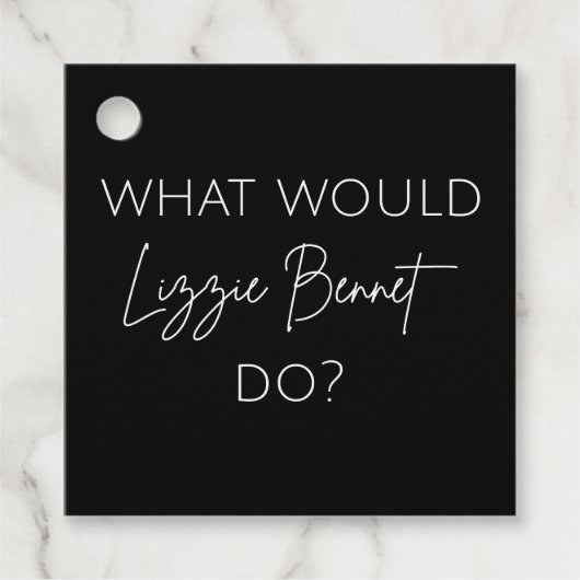 リジー・ベネットは何をする？ フェイバータグ (正面)