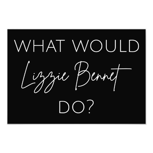 リジー・ベネットは何をする？ フォトプリント            (正面)