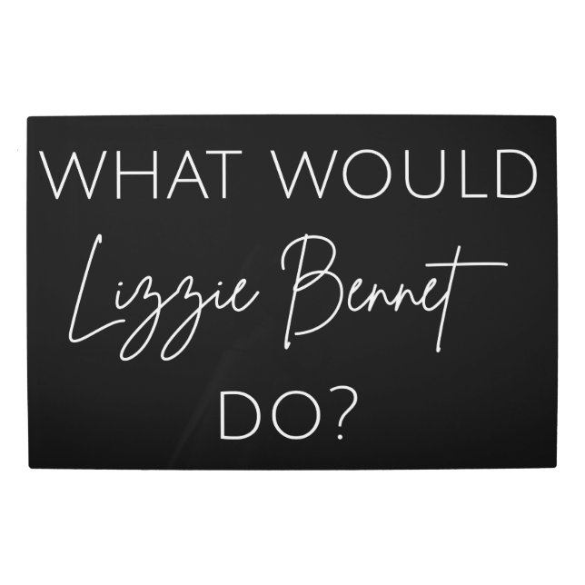 リジー・ベネットは何をする？ メタルプリント (正面)