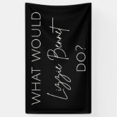 リジー・ベネットは何をする？ 横断幕 (縦)