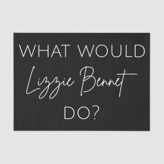 リジー・ベネットは何をする？ 薄葉紙 (正面)