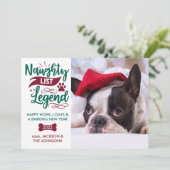 リスいけなト凡例パーソナライズされたペット犬の写真 シーズンカード (スタンド正面)