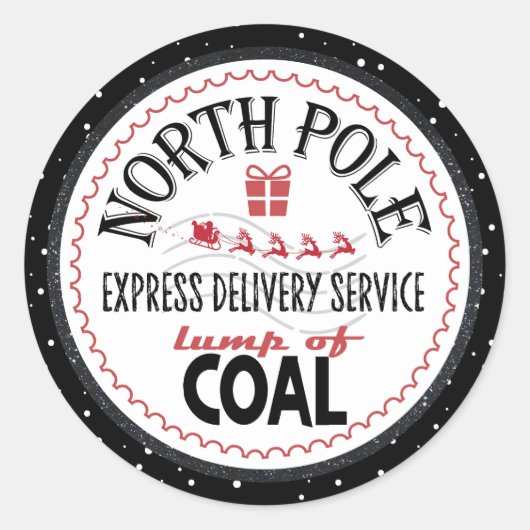 リスいけなト | Lumps of Coal from the North Pole ラウンドシール (正面)