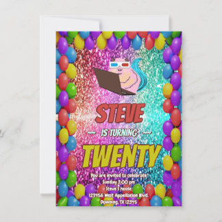 リスいけなルインターネットパーティー誕生日招待状 招待状