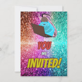 リスいけなルインターネットパーティー誕生日招待状 招待状 (裏面)