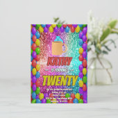 リスいけなルコーヒーバースデーパーティー招待状 招待状 (スタンド正面)