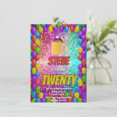 リスいけなルコーヒーバースデーパーティー招待状 招待状 (スタンド正面)