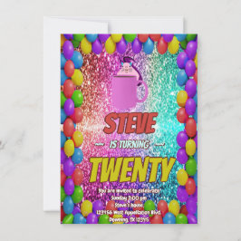 リスいけなルコーヒーバースデーパーティー招待状 招待状