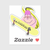 リスいけなル#1001名前をカスタムするスケート シール (シート)