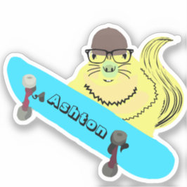 リスいけなル#1006名前をカスタムするスケート シール