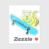 リスいけなル#1009名前をカスタムするスケート シール (シート)