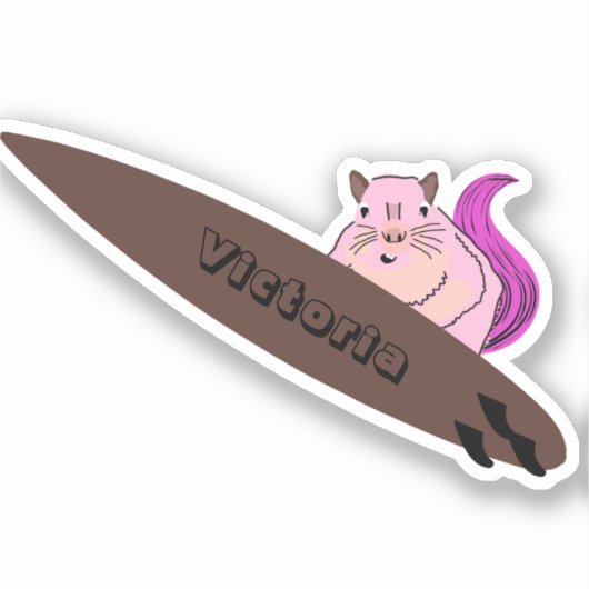 リスいけなル#1071サーフィン シール (正面)