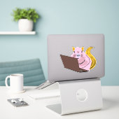 リスいけなル#107 シール (デスク上のノートパソコン)