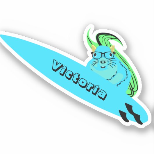 リスいけなル#1156サーフィン シール (正面)