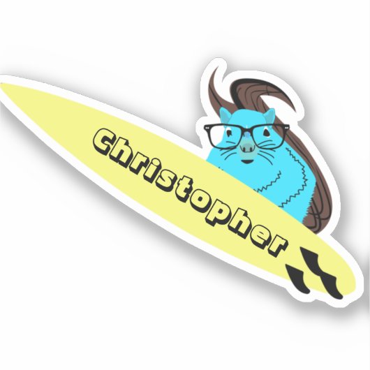 リスいけなル#128サーフィン シール (正面)