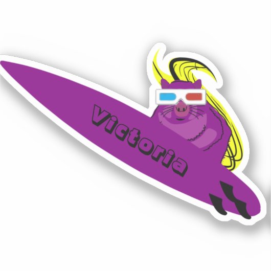 リスいけなル#1338サーフィン シール (正面)